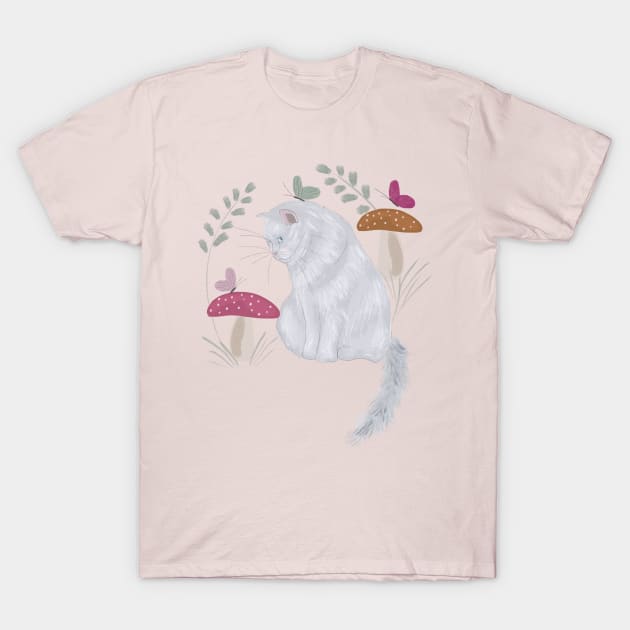 Cat & Toadstool T-Shirt by Blossom & Ivy